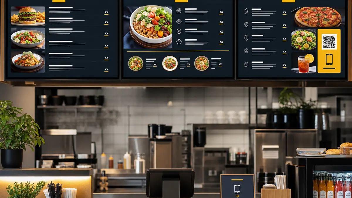 Digitala menyer och tryckta menyer för restaurang i Stockholm