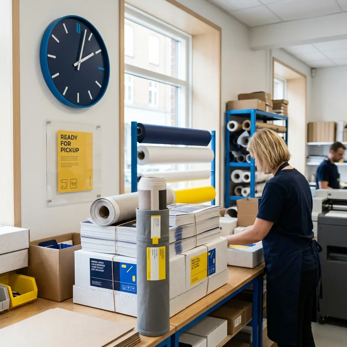 Snabbt tryckmaterial nära deadline